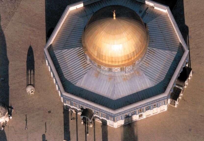 Dome of the Rock  صورة جوية لمسجد الصخرة