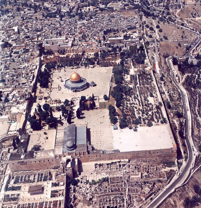 Alquds air view  منظر جوي للأقصى و ما حوله